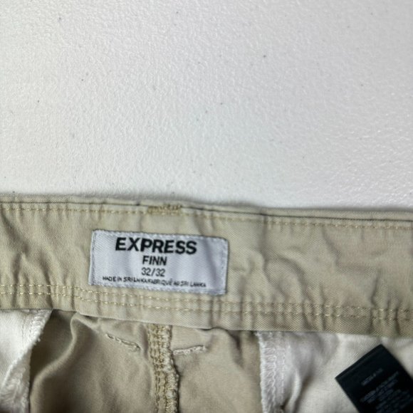 Express Mens 32x32 Cotton Tan Camel Khaki Chino Pants‎ - Picture 6 of 10